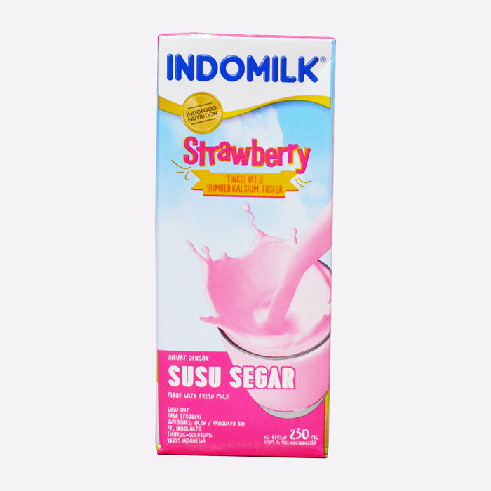 Indomilk Susu UHT Rasa Strawberry 250ml